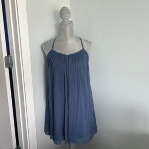 Blue flowy mini dress